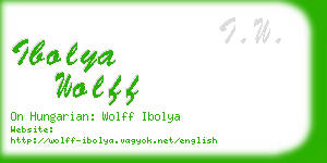 ibolya wolff business card